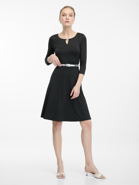 Orsay Черна дамска рокля с дължина до коляното ORSAY