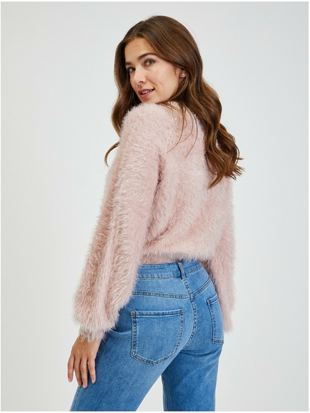 Orsay Розов дамски пуловер с буфон ръкави ORSAY