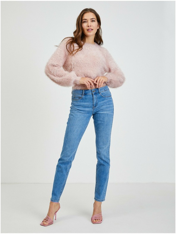 Orsay Розов дамски пуловер с буфон ръкави ORSAY