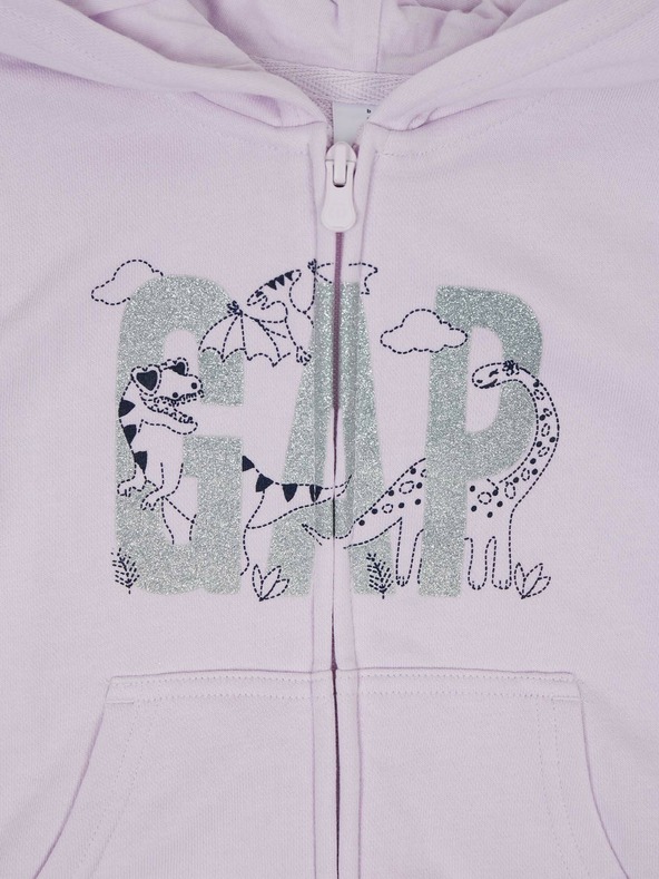 GAP Бебешки суитшърт с цип и качулка GAP