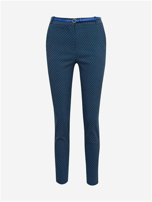 Orsay Черно-син дамски панталон с десен ORSAY