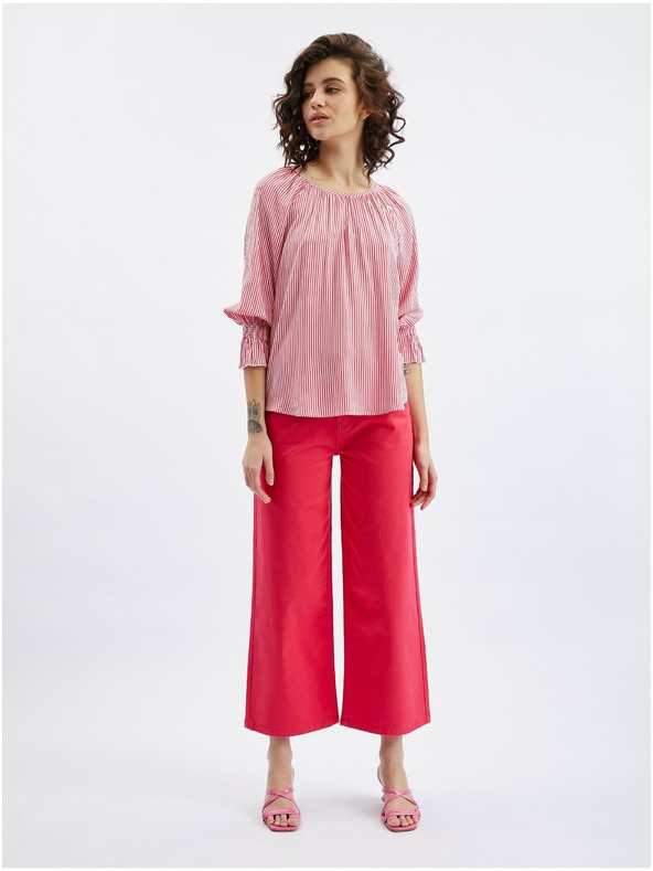 Orsay Тъмнорозова дамска блуза на райе ORSAY