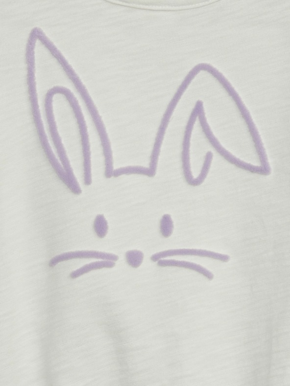 GAP Бебешка organic тениска със заек GAP