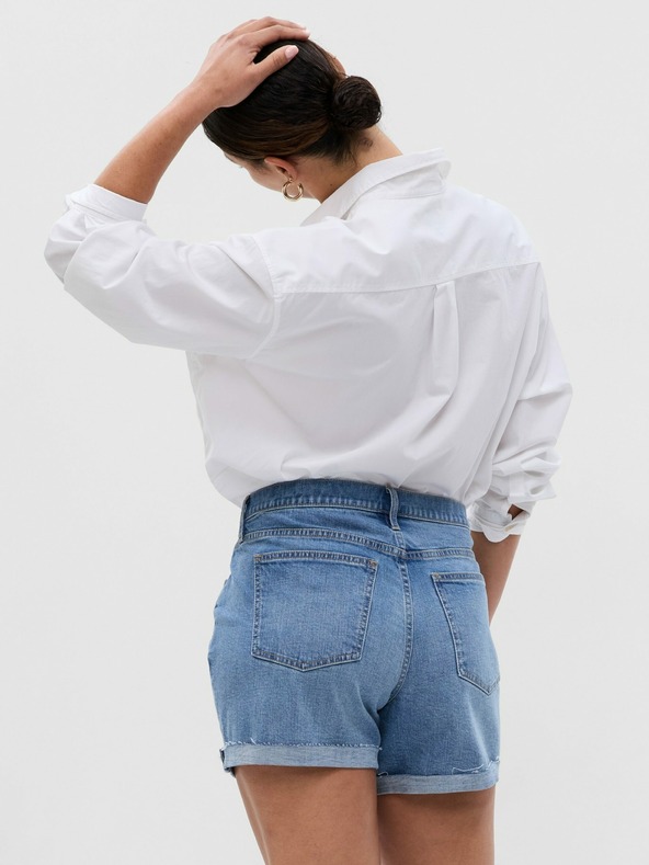 GAP Дънкови къси панталони girlfriend mid rise GAP