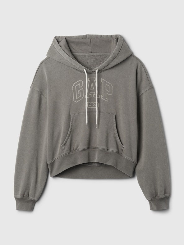 GAP Скъсен суитшърт с качулка GAP