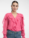 Orsay Розова дамска блуза с волани ORSAY
