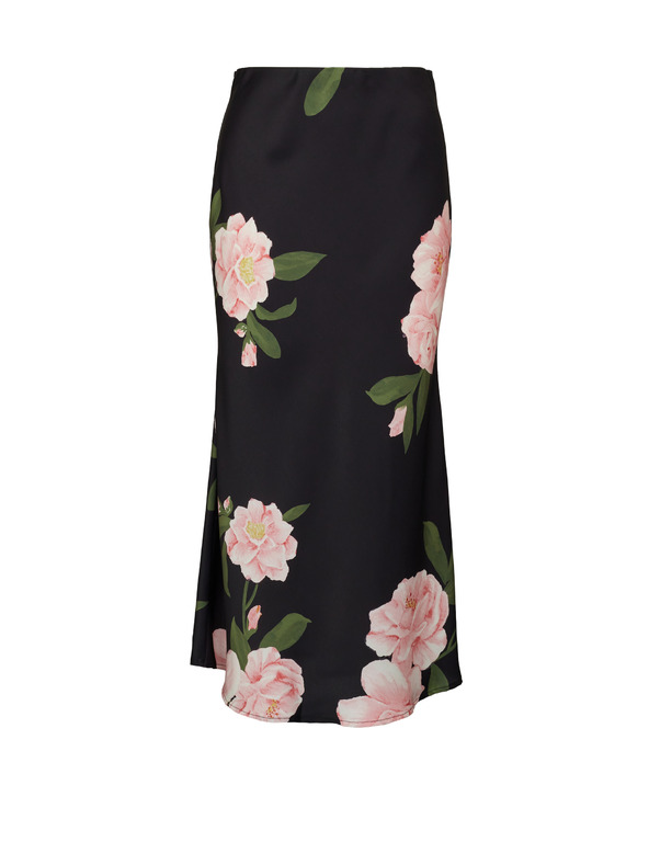 Orsay Черна дамска миди пола с флорален десен ORSAY