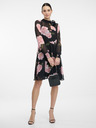 Orsay Черна дамска флорална рокля до коляното ORSAY