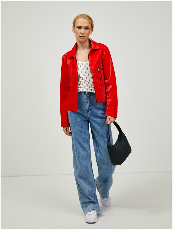 Orsay Розово-кремава тениска с десен ORSAY