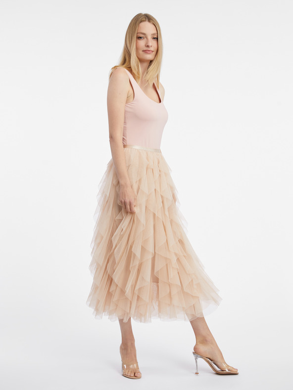 Orsay Бежова дамска миди пола ORSAY