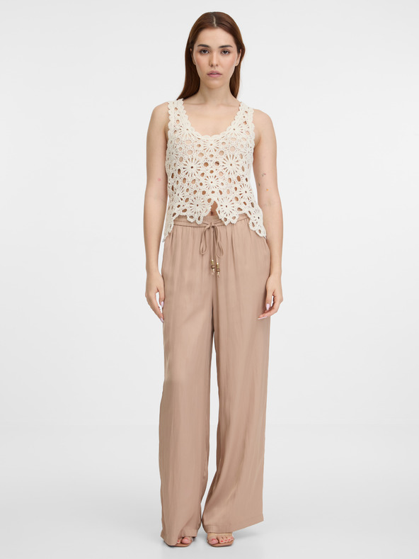 Orsay Бежов дамски широк панталон ORSAY