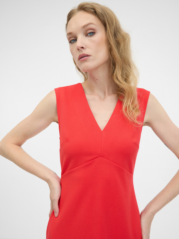 Orsay Червена дамска рокля с дължина до коляното ORSAY