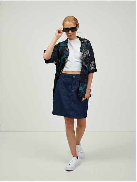 Orsay Тъмносиня дънкова пола ORSAY