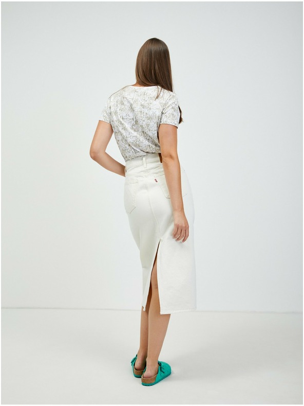 Orsay Бяло-бежова тениска с животински принт ORSAY