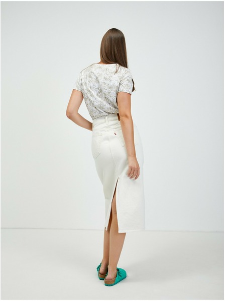 Orsay Бяло-бежова тениска с животински принт ORSAY