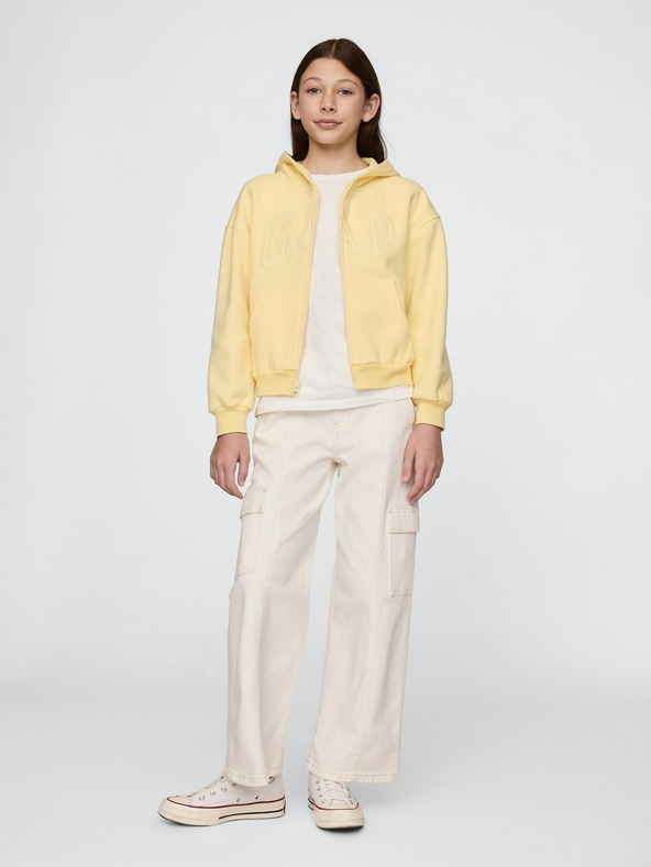 GAP Бебешки суитшърт с голям размер и лого GAP