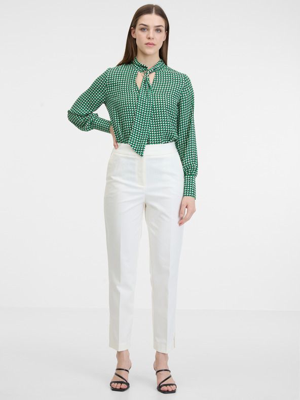 Orsay Зелена дамска блуза с десен ORSAY