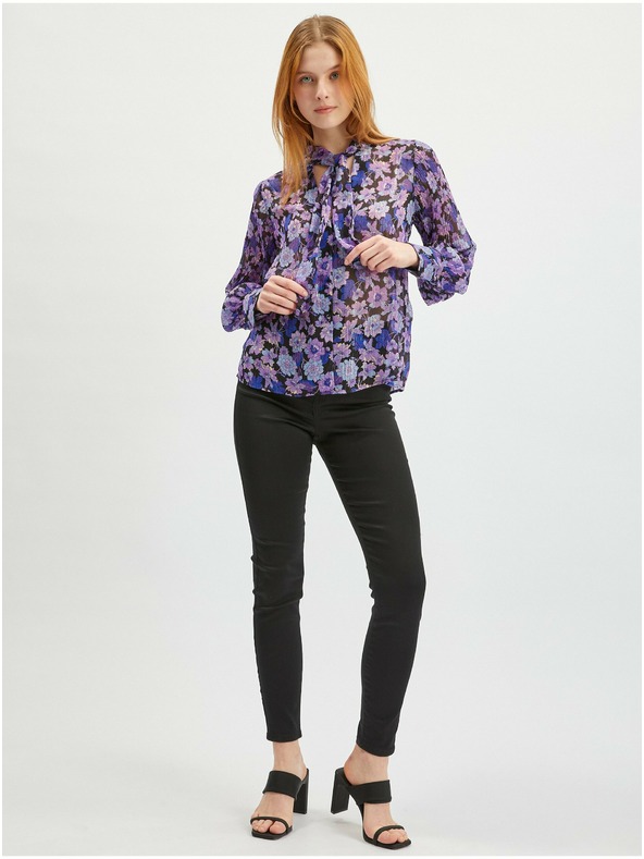 Orsay Лилава дамска блуза на цветя ORSAY