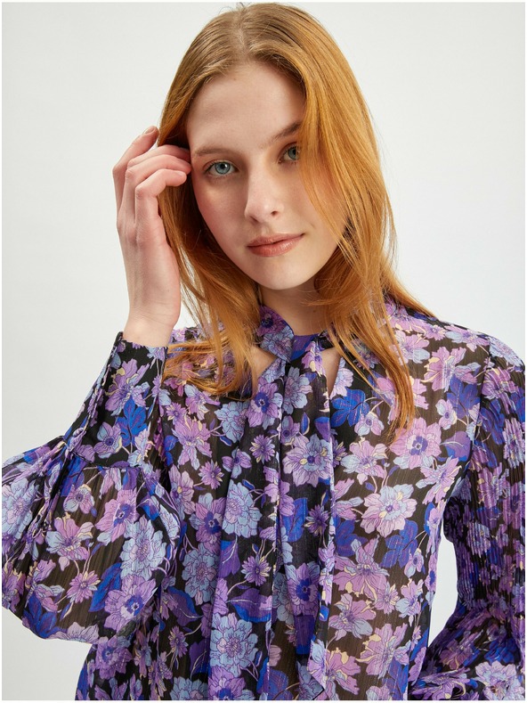 Orsay Лилава дамска блуза на цветя ORSAY