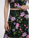 Orsay Черна дамска пола на цветя ORSAY