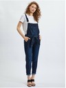 Orsay Тъмно сини дамски slim fit дънки с тиранти ORSAY