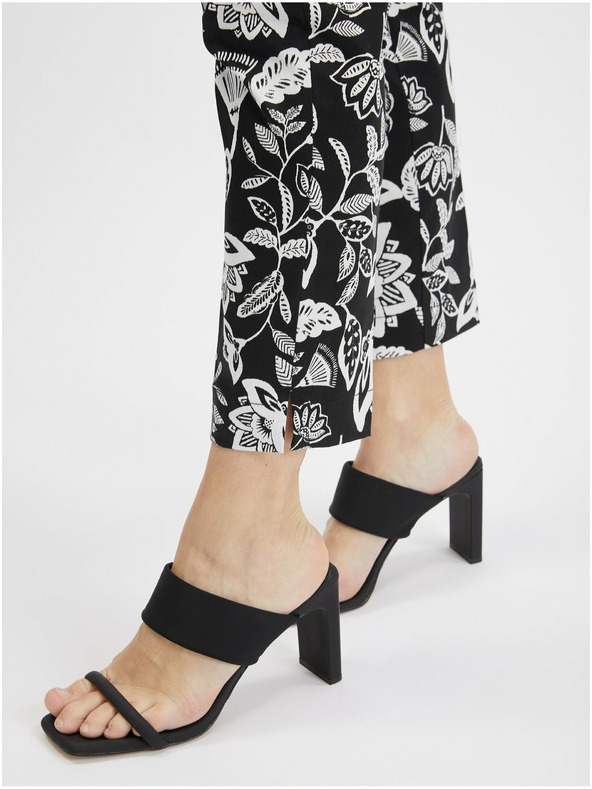 Orsay Бяло-черен дамски панталон с десен ORSAY