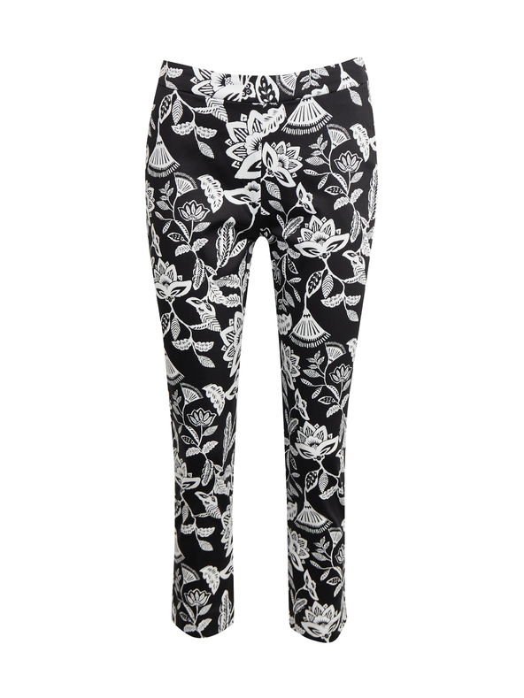 Orsay Бяло-черен дамски панталон с десен ORSAY