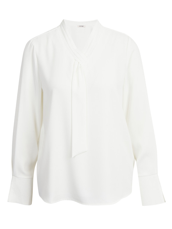 Orsay Бяла дамска сатенена блуза ORSAY