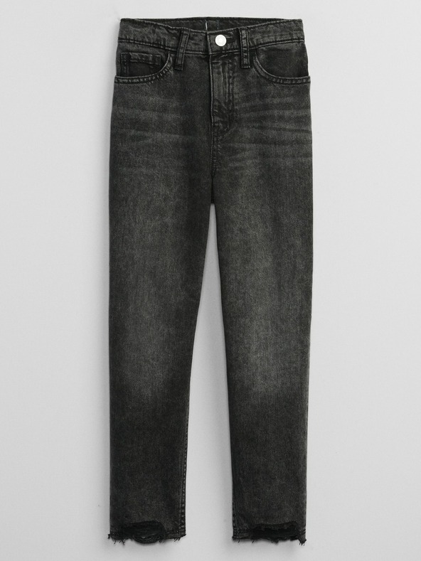 GAP Детски черни дънки mom GAP