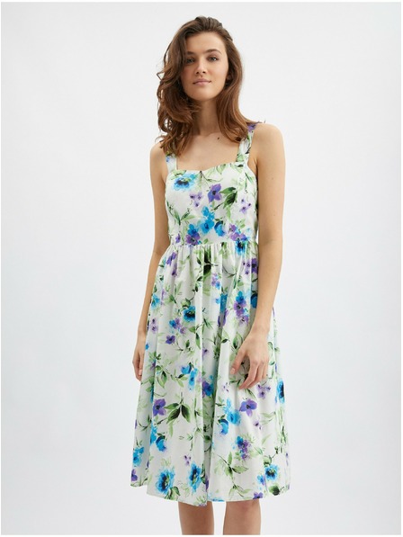 Orsay Сини и кремави дамски цветни рокли ORSAY