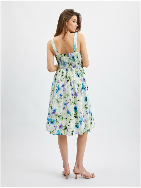 Orsay Сини и кремави дамски цветни рокли ORSAY