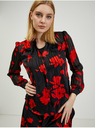 Orsay Червено-черна дамска блуза на цветя ORSAY