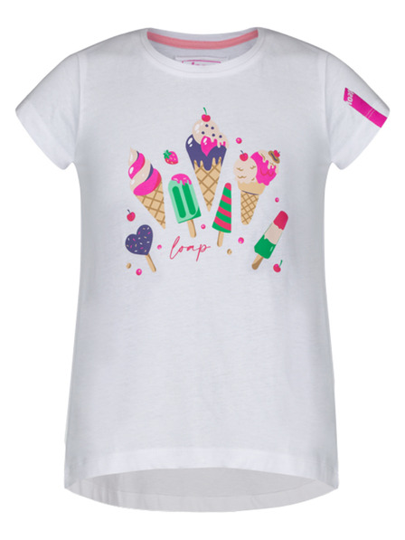 Loap Бяла тениска за момичета с щампа LOAP BESNUDA