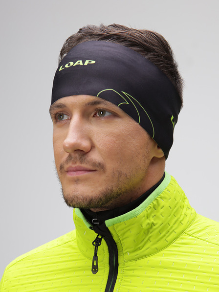 Loap Зелено-черна спортна зимна лента за глава LOAP Zal