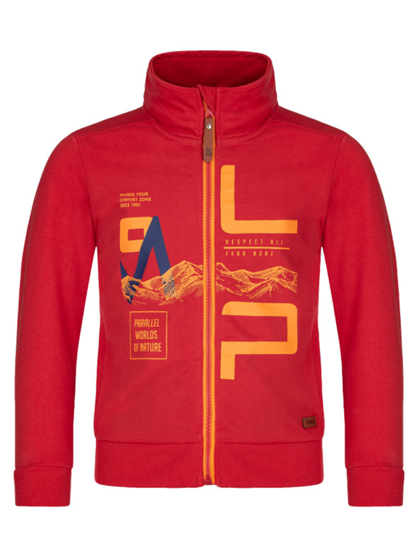 Loap Червен мъжки суитшърт с цип LOAP DORAN