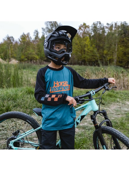 Horsefeathers Детска вело фланелка Spike петролено HORSEFEATHERS