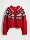 GAP Oversize кардиган Fair Isle с вълна GAP