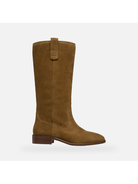 Geox Кафяви дамски ботуши Geox Eliebeth