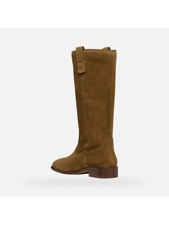 Geox Кафяви дамски ботуши Geox Eliebeth