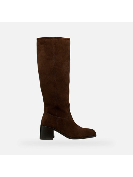 Geox Тъмнокафяви дамски ботуши Geox Alnoire