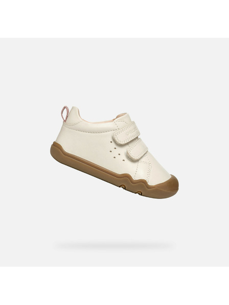 Geox Бели момичешки barefoot обувки за първи стъпки Geox Steppieup Girl