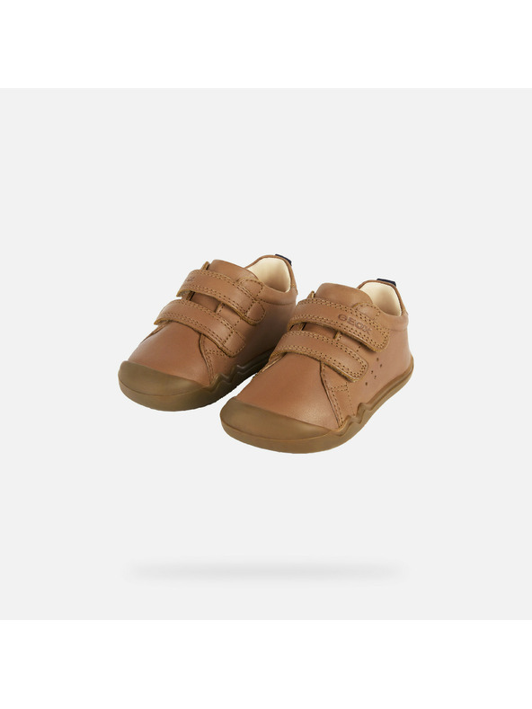 Geox Кафяви момчешки barefoot обувки за първи стъпки Geox Steppieup Boy