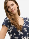 Orsay Тъмносиня флорална тениска ORSAY