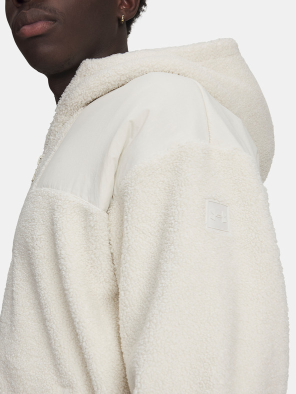 Under Armour Мъжки суитшърт Under Armour UA High Pile Fleece FZ-WHT