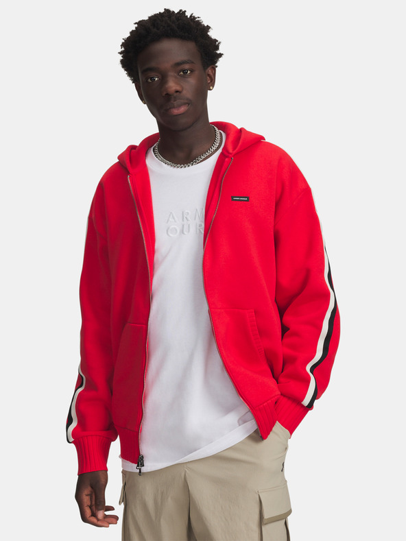 Under Armour Мъжки суитшърт Under Armour UA Icon Heavy Rib FZ-RED
