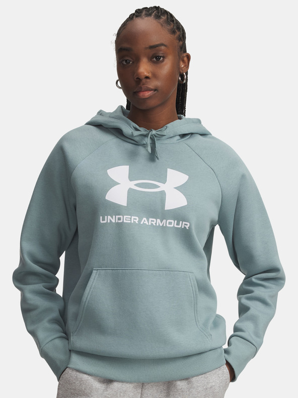Under Armour Дамски суитшърт Under Armour UA Rival Fleece Big Logo HD-GRN