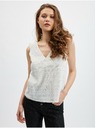 Orsay Бял дамски дантелен топ ORSAY