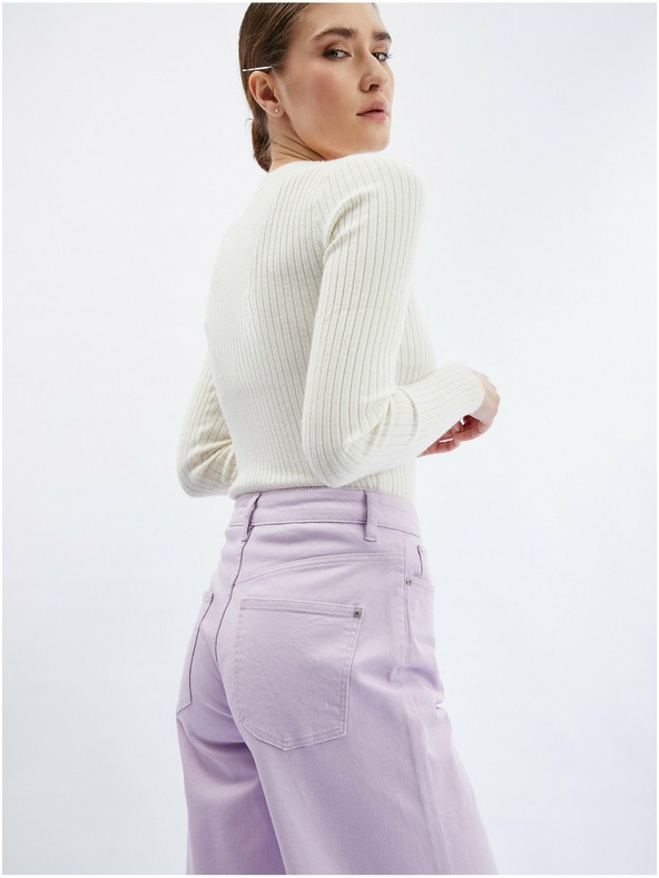 Orsay Светлолилави дамски къси flared fit дънки ORSAY