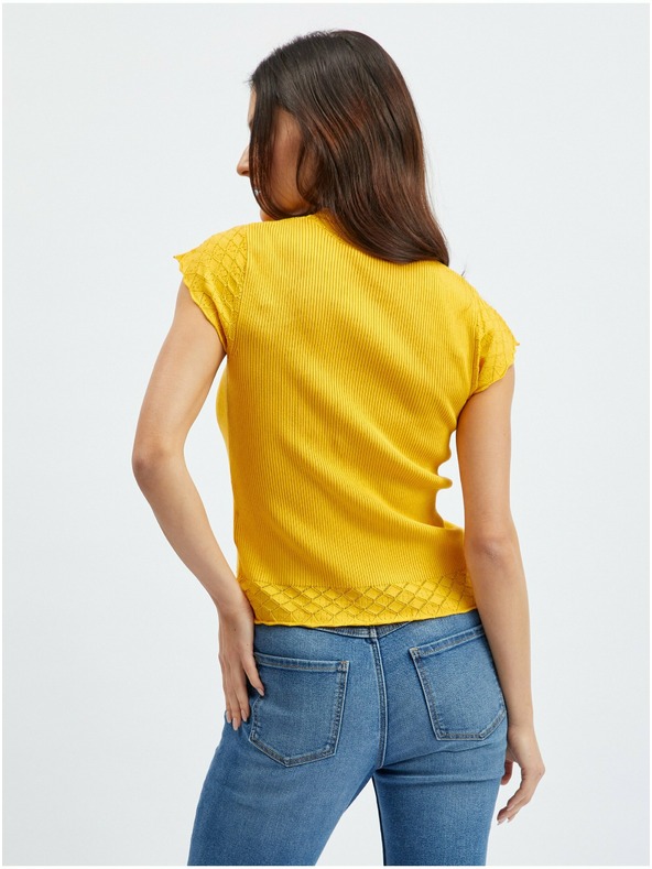 Orsay Жълта дамска тениска със столче ORSAY