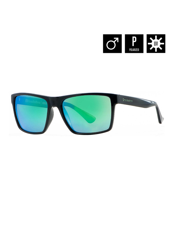 Horsefeathers Слънчеви очила Merlin - gloss black/mirror green
